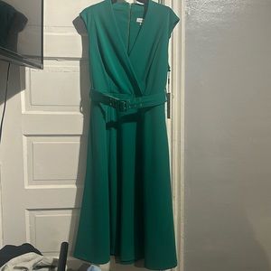 Emerald green Calvin Klein dress